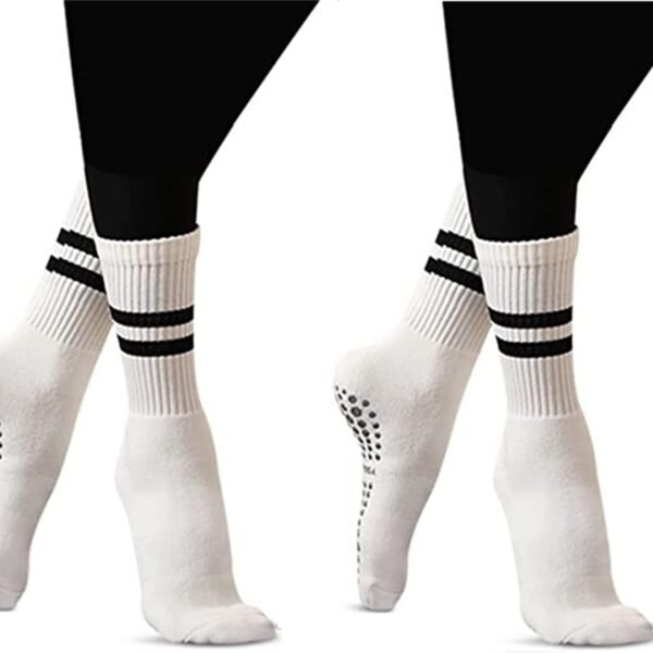 Women's Pilates Anti-slip Socks, Yoga Anti-slip Long Socks, suitable for ballet, ballet bars, dance, etc., 2-5 pairs per pack