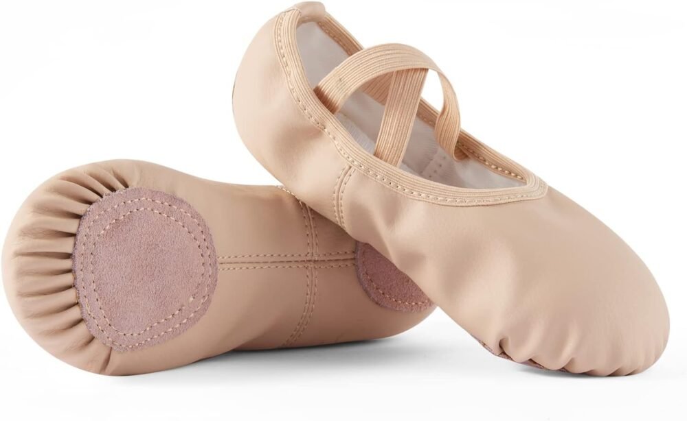 Toddler Girls' Ballet Shoes, Soft Genuine Leather Ballet Shoes, Lace-up Ballet Shoes, Girls' Dance Shoes (Toddlers/Younger Children/Older Children/Women)