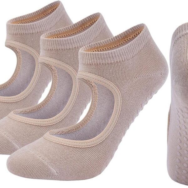 Women's yoga socks, non-slip Pilates socks, with anti-slip mat, suitable for Pilates, ballet, barefoot sports and dance