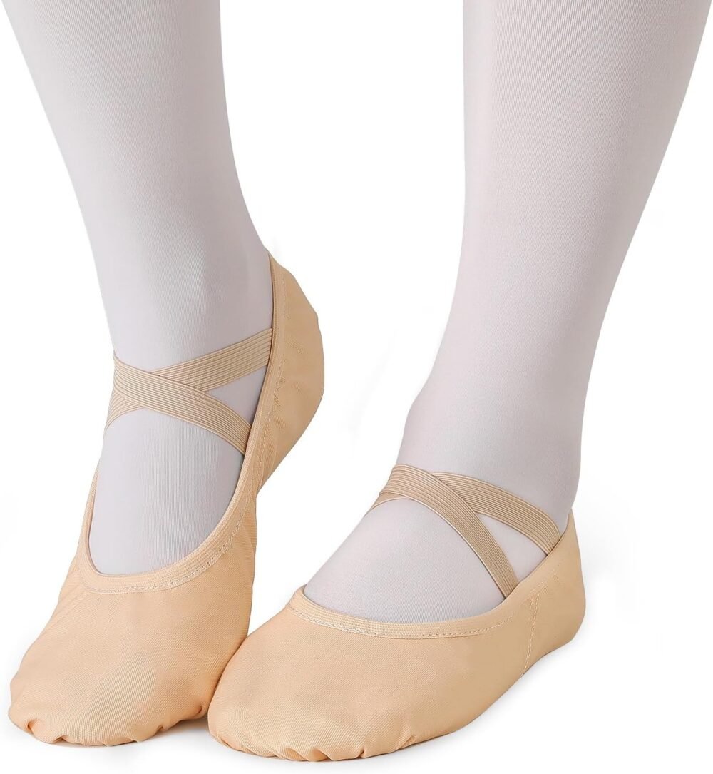 Ballet Shoes, Women's Ballet Slippers Canvas Dance Shoes Split-Sole Yoga Dance Flats - Image 2