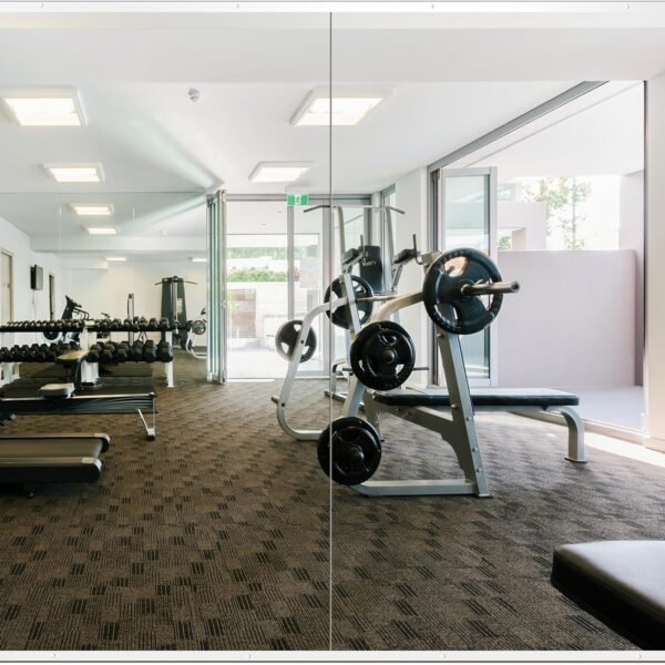 Home gym equipment mirror, 54-inch x 28-inch x 2 panels, large full-length tempered glass frameless wall-mounted mirror, suitable for gyms, yoga studios, garages, bedrooms, bathrooms