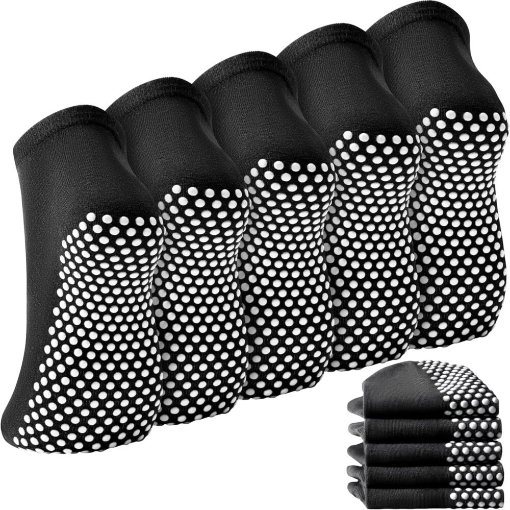 Unisex Anti-slip Socks Anti-slip Pilates and Yoga Socks with Anti-slip Texture, Hospital Anti-slip Socks, Suitable for Seniors' Ballet Bar Practice