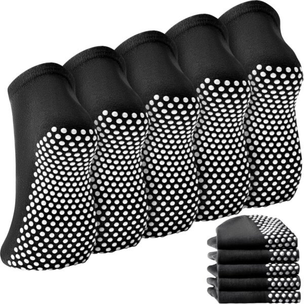 Unisex Anti-slip Socks Anti-slip Pilates and Yoga Socks with Anti-slip Texture, Hospital Anti-slip Socks, Suitable for Seniors' Ballet Bar Practice